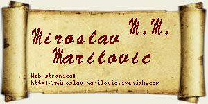 Miroslav Marilović vizit kartica